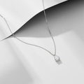 925 Sterling Silver Teardrop Necklace – Rhodium Plated Water Droplet Pendant