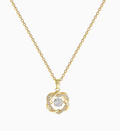 Interlocking Love Knot Necklace – Radiant Gold and Cubic Zirconia Pendant