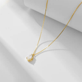 Women's 925 Sterling Silver Teardrop Pendant – 14K Gold Finish with Box Chain