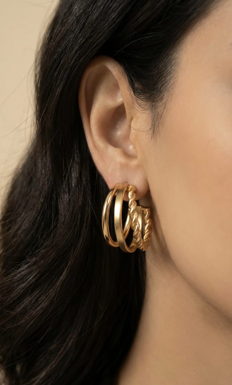 The Trinity Twist Hoops