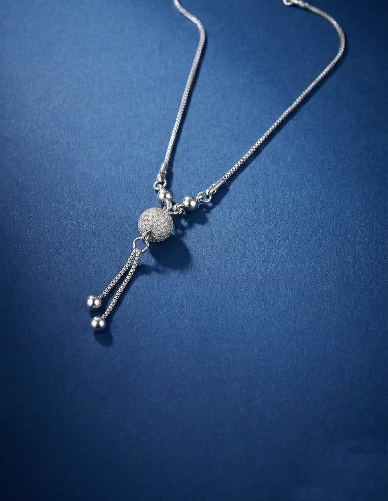 Silver Rain Angel Wings Necklace Gold Dainty Y Drop Design - Trendymus