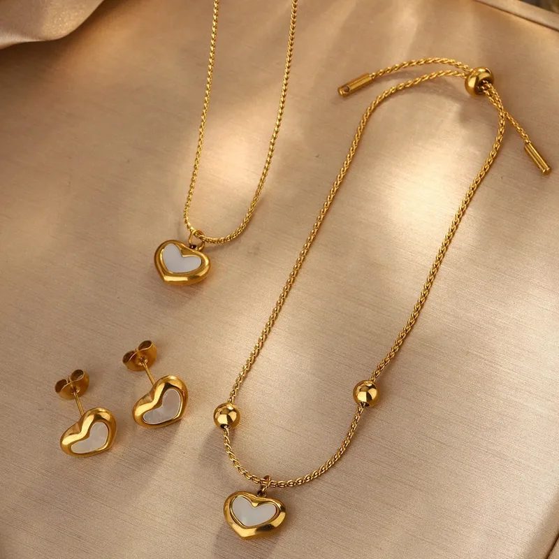 Golden Pearl Romance Jewelry Set - Golden Pearl Necklace - Trendymus