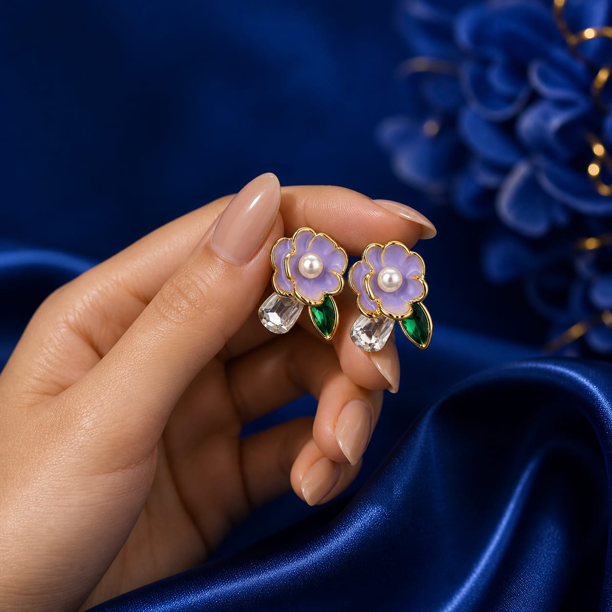 The Lavender Secret Garden Studs