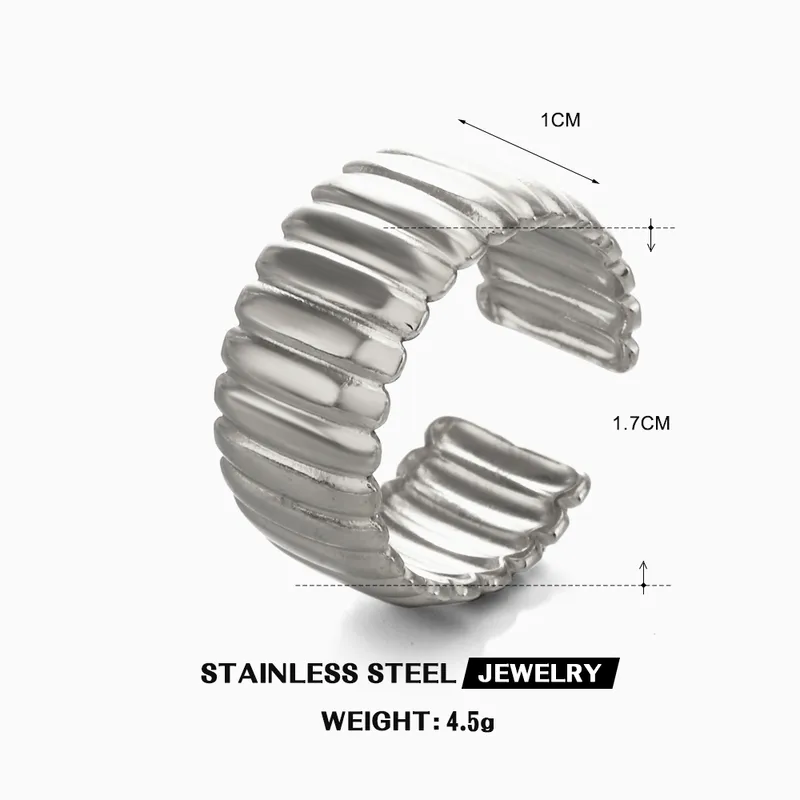 The Arctic Husk Ring - Silver Croissant Ring Cuff Ring Adjustable