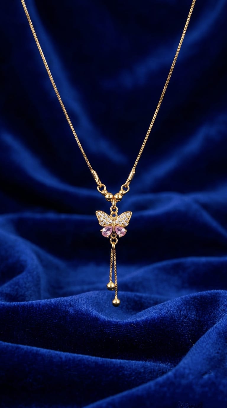 Rosé Wings Angel Wings Necklace Gold Dainty Y Drop Pendant Necklace Trendymus
